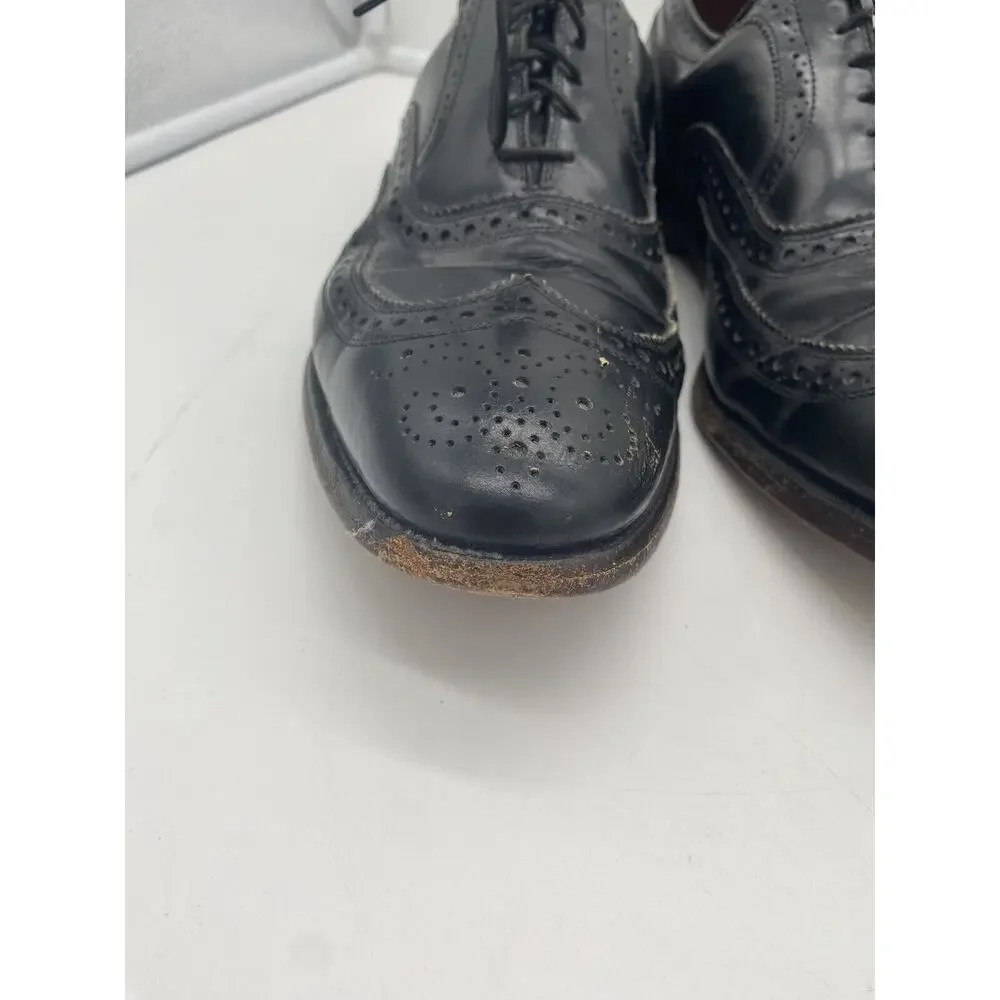 Allen Edmonds McAllister‎ Wingtip Oxford Black Leather Mens Dress Shoes 10.5 C